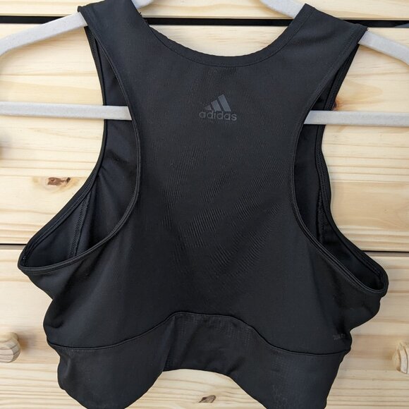 adidas Tops - Adidas Climalite sports bra black crop top with snake skin pattern